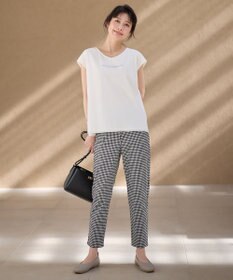 ANY チュールデザインフレンチスリーブTシャツ