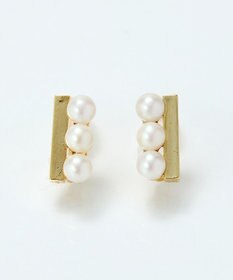 Phoebe <オンワード限定セット>パール&バーライトフィットイヤリング×クラッシービジューカチューシャ ゴールド