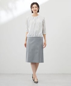 J.PRESS LADIES 【セットアップ対応・洗える・撥水】コットンFITTY スカート