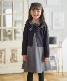 組曲 KIDS 【110-140㎝】 クラシカルグレーワンピース