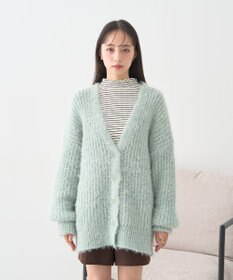 earth music&ecology 【予約】カラーミックスシャギーカーディガン