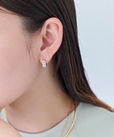 Phoebe <オンワード限定セット>パール&バーライトフィットイヤリング×クラッシービジューカチューシャ ゴールド