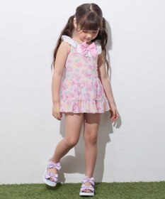 ANY KIDS 花柄×レース ワンピース水着