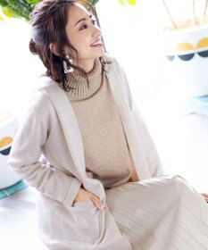 Tiaclasse 【洗える】もっちり柔らかいリブタートルプルオーバーニット