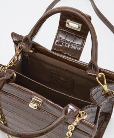 TOPKAPI 【TREASURE TOPKAPI】クロコ エナメル 2way ハンドバッグ