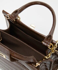 TOPKAPI 【TREASURE TOPKAPI】クロコ エナメル 2way ハンドバッグ