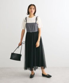 Green Parks ・ＥＬＥＮＣＡＲＥ　ＤＵＥ　チュールドッキングワンピ