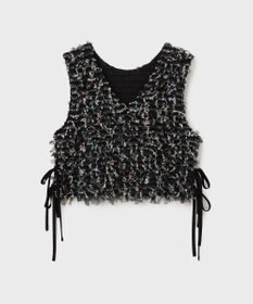 GRACE CONTINENTAL フリンジチュールベスト