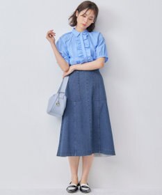 組曲 【WEB限定】ナチュラルローン フリルブラウス