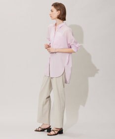 ICB L 【洗える】トリアセコットンシアー ドルマンスリーブシャツ