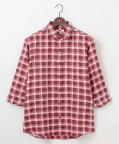 JOSEPH ABBOUD 【キングサイズ・麻100％】リネンチェック シャツ