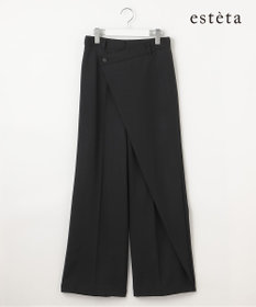 23区 S 【エステータ】ウールギャバジン ワイド ラップパンツ