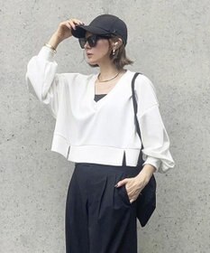 Green Parks ショート丈Ｖネックポンチプルオーバー