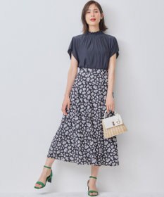 組曲 【WEB限定】ギャザーライトデシン タックスカート