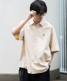 WEGO 【シワになりにくい】イージーケアオックスフォードワンポイントシャツ（S）