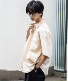 WEGO 【シワになりにくい】イージーケアオックスフォードワンポイントシャツ（S）