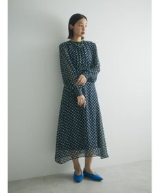 Green Parks armonia．ドットプリントパイピングワンピース