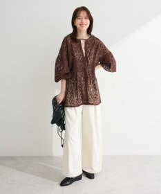 Green Parks メッシュレースタック入りプルオーバー