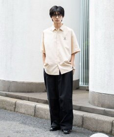 WEGO 【シワになりにくい】イージーケアオックスフォードワンポイントシャツ（S）