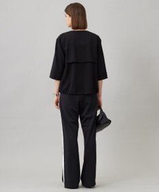 ICB L 【UVカット・洗える】ウール2WAYストレッチ ノーカラーブルゾン