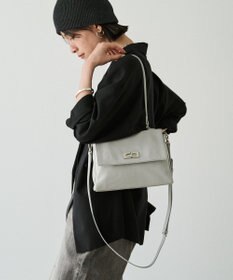 russet ソフトレザーフラップミニトートバッグ(CE-1674)