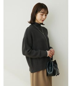 Green Parks 袖ラインカノコ編みニットプルオーバー