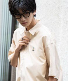 WEGO 【シワになりにくい】イージーケアオックスフォードワンポイントシャツ（S）