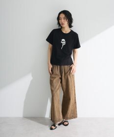 Green Parks ・ＤＯＵＢＬＥ　ＦＬＡＧＳ　ローズチェーン刺繍ＴＥＥ