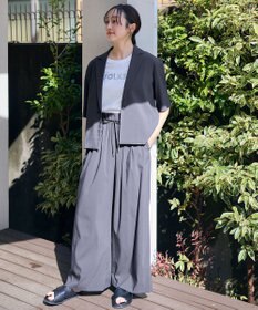 ANY L 【洗濯機可/接触冷感/UVケア】清涼リラックス半袖ジャケット