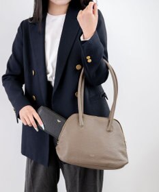 blancle シュリンクレザー 舟形ボストン