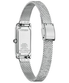 CITIZEN 【替えバンド付き2way 限定モデル】電池交換不要のスリムなスクエアモデル EG7040-74D