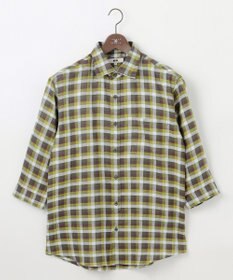 JOSEPH ABBOUD 【キングサイズ・麻100％】リネンチェック シャツ