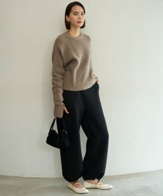 UNFILO L 【野呂佳代さん着用】ふわふわニット メッシュプルオーバー