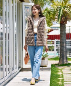 Tiaclasse 【2WAY】着回し自由のリバーシブルキルトフェイクファーベスト