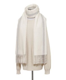 MOONBAT FURLA(フルラ）ウール100％ オンブレー カラーブロック ストール