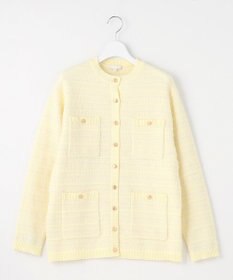 自由区 【WEB限定カラーあり・洗える】テクスチャーコットンブレンドニット アウター