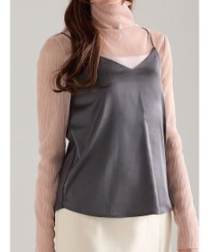 Te chichi 前後2WAYサテン&スムースキャミソール