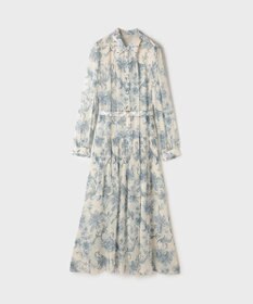 GRACE CONTINENTAL フラワープリントプリーツワンピース