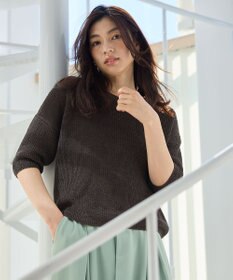 ANY 【洗濯機可/アンチピリング】ギマハーフスリーブニット