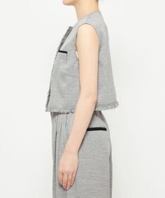 uncrave リネンライクツイル ジレブラウス