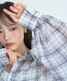 earth music&ecology シアーチェックシャツ