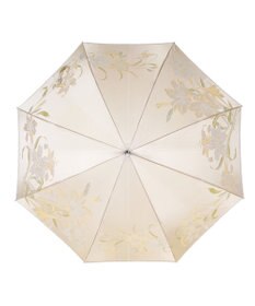 槇田商店 絵おり 百合(ゆり) 長傘 クリーム