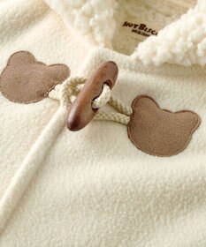 MIKI HOUSE HOT BISCUITS 【70-90cm】 お耳付きボアフリース ダッフルマント