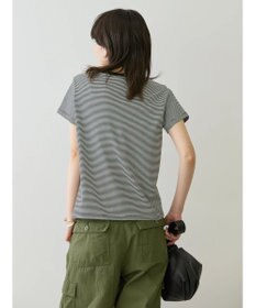 AMERICAN HOLIC 刺繍ロゴボーダープルオーバー