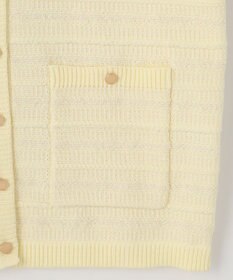 自由区 【WEB限定カラーあり・洗える】テクスチャーコットンブレンドニット アウター