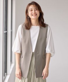 ANY L 【セットアップ可能/ストレッチ】イージーケアジレ