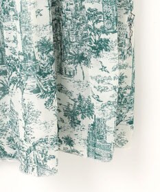 自由区 【カタログ掲載・洗える】ランドスケーププリント スカート