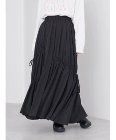 earth music&ecology ドロストギャザーフレアスカート