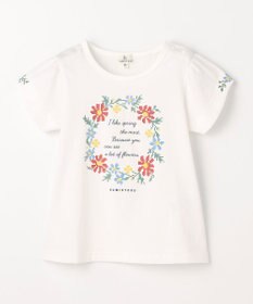 組曲 KIDS 【90-100㎝】 フラワーリースTeeシャツ