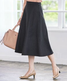 Tiaclasse 【洗える】ウール調フレアスカート